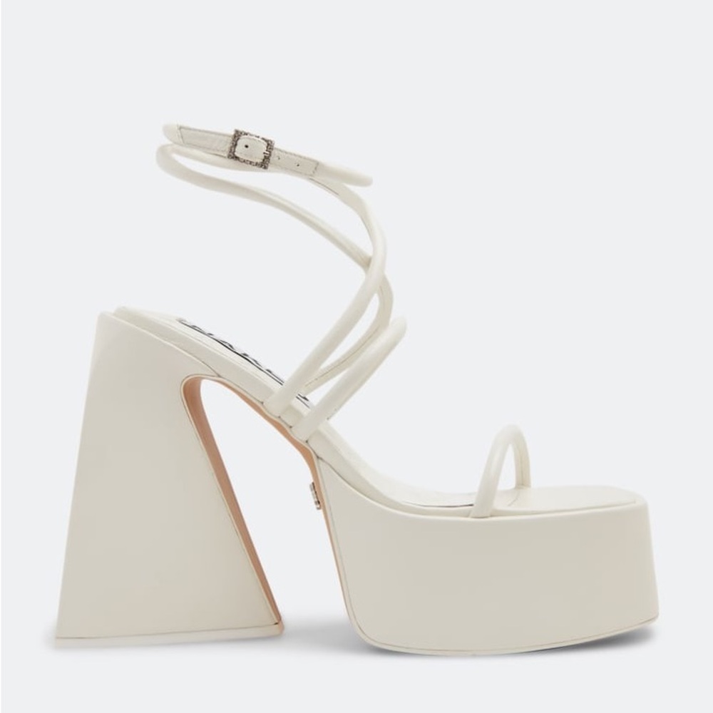 Naked Wolfe - Angel Platform Sandals/Heels - White - Picture 6 of 6